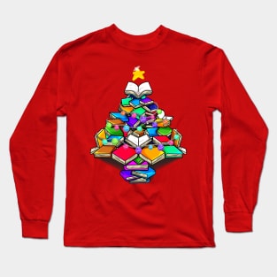 Christmas Book Tree Long Sleeve T-Shirt